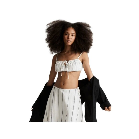 NWT Madewell Tie Front Bubble Cover-Up Crop Top Size Small - Picture 4 of 6